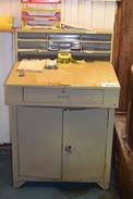 STEEL WORKERS DESK WITHOUT CONTENTS ~3 X 2.5 X 5\'