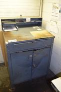 STEEL WORKERS DESK WITHOUT CONTENTS ~3 X 2.5 X 5\'