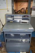 STEEL WORKERS DESK WITHOUT CONTENTS ~3 X 2.5 X 5\'