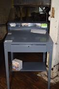 STEEL WORKERS DESK WITHOUT CONTENTS ~3 X 2.5 X 5\'