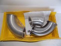 LOT OF 3 ASSORTED STAINLESS SANITARY ELBOWS