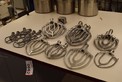 LOT OF HOBART STAINLESS MIXER ATTACHMENTS