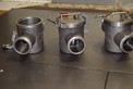 LOT OF 3 ERIEZ MAGNETICS B4 STAINLESS MAGNETS, 1 IS JUST THE HOUSING