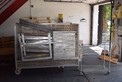 LOT OF 2 STEEL ROLLING CARTS WITHOUT CONTENTS ~4 X 5 X 7\'