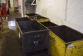 LOT OF 6 STEEL ROLLING BINS ~3.5 X 3.5 X 2.5\'
