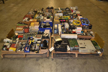 4 PALLETS OF ASSORTED ELECTRICAL CONTROLS