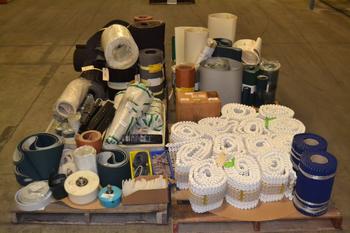 4 PALLETS OF ASSORTED CONVEYOR BELTS
