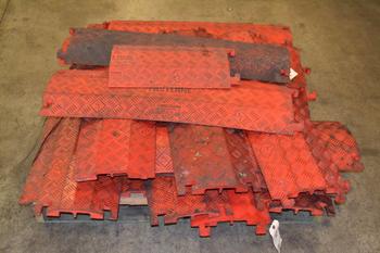 1 PALLET OF ASSORTED CHECKERS FASTLANE CABLE PROTECTORS