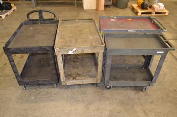 LOT OF 4 ASSORTED UTILITY CARTS