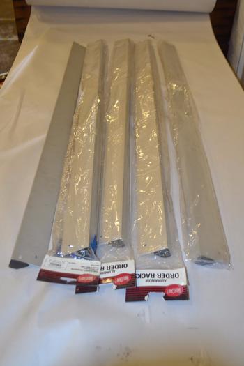 LOT OF 5 TABLECRAFT 5548 48IN ALUMINUM ORDER RACKS