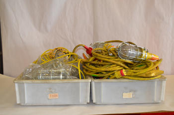 LOT OF LIGHT CAGES AND 3 SETS OF TROUBLE LIGHTS