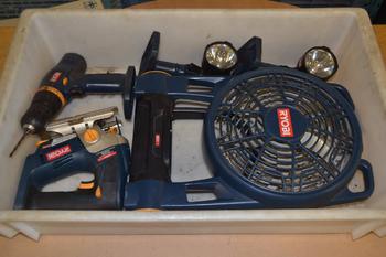 LOT OF ASSORTED RYOBI POWER TOOLS