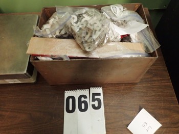Bin of Aluminum Free-Standing Numbers, Approx 1-7/8 High