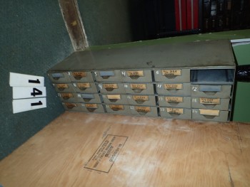 Gray Steel Parts Cabinet w/ 23 Drawers
