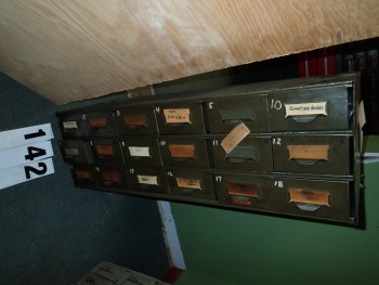 18-Drawer Green Steel Parts Cabinet