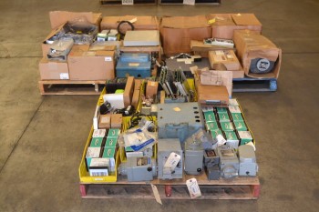 3 PALLETS OF ASSORTED ELECTRICAL CONTROLS