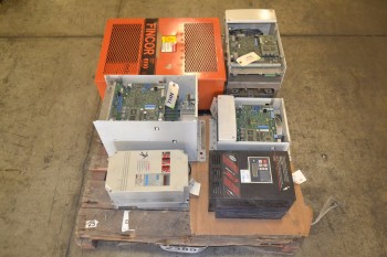 1 PALLET OF ASSORTED MOTOR DRIVES, ABB, TB WOODS