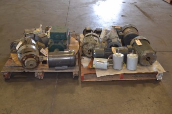 2 PALLETS OF ASSORTED AC/DC ELECTRIC MOTORS