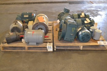 2 PALLETS OF ASSORTED AC/DC ELECTRIC MOTORS
