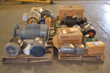 4 PALLETS OF ASSORTED AC/DC ELECTRIC MOTORS
