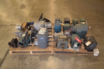 2 PALLETS OF ASSORTED GEAR REDUCERS, FALK, DODGE