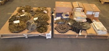 2 PALLETS OF ASSORTED ROLLER CHAINS