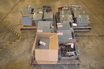 3 PALLETS OF ASSORTED STARTER MCC BUCKETS, ALLEN BRADLEY