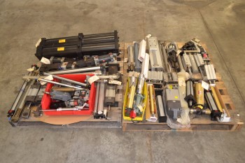 2 PALLETS OF ASSORTED PNEUMATIC CYLINDERS, FESTO