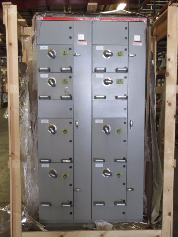 NEW ABB MNS-MCC 2X VERTICAL MCC SECTIONS 8X FEEDER BUCKET SWITCHGEAR