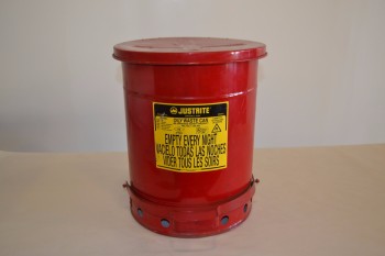 JUSTRITE 09300 OILY WASTE CAN, 10 GALLON CAPACITY