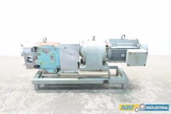 WAUKESHA SANITARY 3 IN 150 GPM POSITIVE DISPLACEMENT STAINLESS ROTARY LOBE PUMP