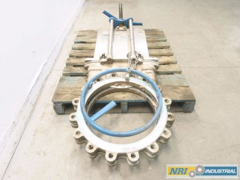 NAQIP 18 IN 150 STAINLESS FLANGED KNIFE GATE VALVE