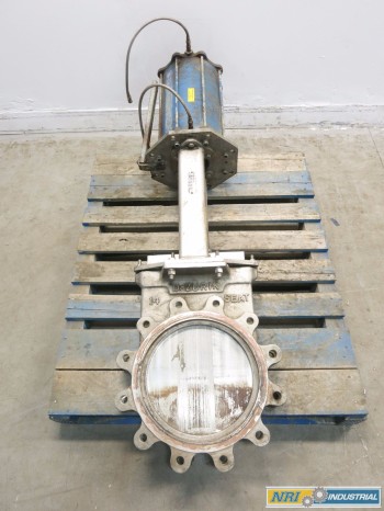 DEZURIK 14 IN 150 SS FLANGED KNIFE GATE VALVE