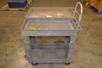 LOT OF 2 ASSORTED PLASTIC UTILITY CARTS