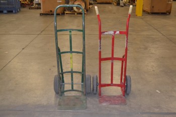 LOT OF 2 ASSORTED HAND TRUCKS