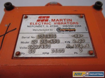 ITALVIBRAS CD 36-450 MARTIN ELECTRIC VIBRATOR