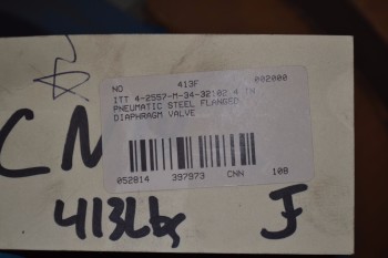 ITT 4-2557-M-34-32102 DIA-FLO 4 IN PNEUMATIC VALVE