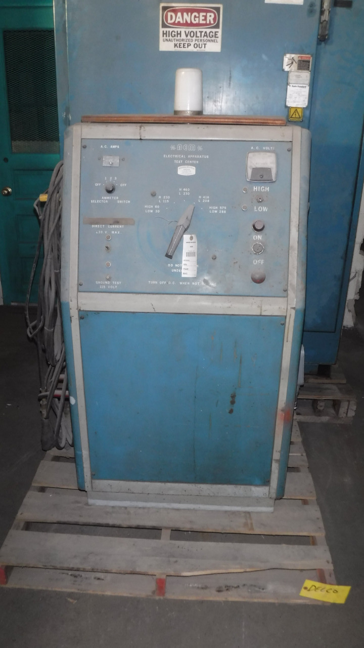 BEM Electrical Apparatus Motor Test Center For Sale | Aucto