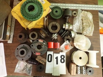 Bin of Power Transmission incl. Rollers Chain Drives Motor Couplers Hubs
