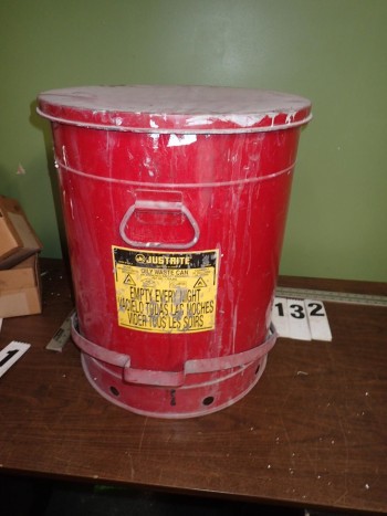 Justrite Oily Waste Rag Can 21-Gallon