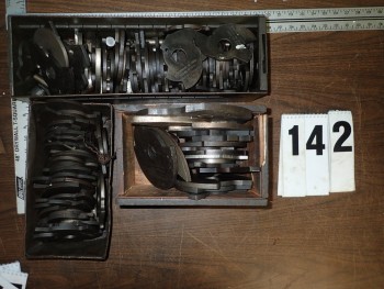 3 Bins of Brown & Sharpe Automatic Lathe Cams