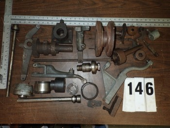 Bin of Lathe Parts - Brown & Sharpe, Warner Swasey