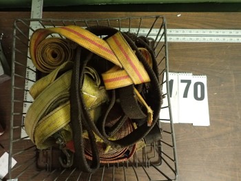 Wire Basket of Lifting Slings & Tie Down Straps