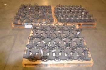 3 PALLETS OF ASSORTED STEEL WEDGE GATE MANUAL VALVES