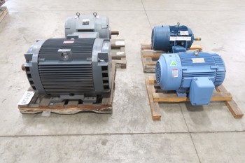 LOT OF 4 ASSORTED ELECTRIC MOTORS 25HP-150HP