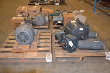4 PALLETS OF ASSORTED AC/DC ELECTRIC MOTORS
