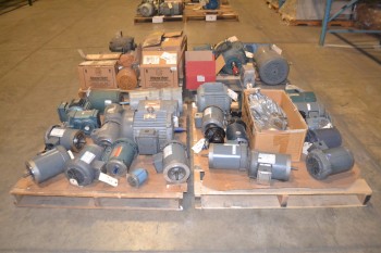 4 PALLETS OF ASSORTED AC/DC ELECTRIC MOTORS
