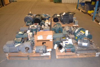 4 PALLETS OF ASSORTED AC/DC ELECTRIC MOTORS