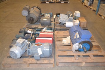4 PALLETS OF ASSORTED AC/DC ELECTRIC MOTORS