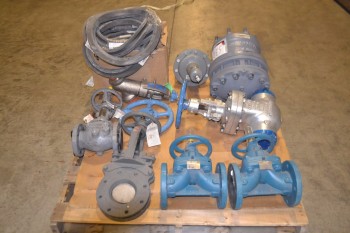 1 PALLET OF ASSORTED VALVES AND REPLACEMENT PARTS